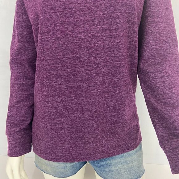 32 Degrees Heat Women's Fleece Sweater Top Size L Heathered Purple Long Sleeve - Picture 4 of 10